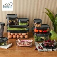 Hộp nhựa tritan Lock&Lock Bisfree Modular an toàn bảo quản thực phẩm kín hơi dễ dàng xếp chồng - Vuông 260ml,Nắp nâu