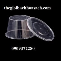 Hộp nhựa tròn 1000ml đựng thức ăn dùng 1 lần