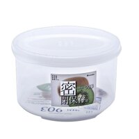 Hộp nhựa tròn bảo quản thực phẩm Inomata, có nắp gioăng silicon 830ml - Nội địa Nhật Bản