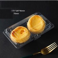 Hộp nhựa trong đựng bánh tart 2 ngăn tròn