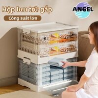 hộp nhựa trong suốt thùng nhựa đựng đồ hộp đựng đồ đa năng Có bánh xe hộp đựng đồ chơi trẻ em có cửa trên