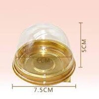 Hộp nhựa Trung Thu đế vàng XY68 ( Đựng bánh 50-75g)