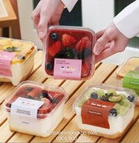 Hộp nhựa vuông trong JLH10-6 (100 cái)