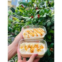 Hộp nhựa XY092 - Hộp nhựa chữ nhật đựng bánh mousse - Hộp đựng tiramisu- Hộp đựng bánh Panna cotta