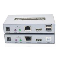 HỘP NỐI DÀI HDMI BẰNG CÁP MẠNG RJ 45 100M 4K DTECH DT 7051 - CÓ DÙNG BÀN PHÍM CHUỘT USB