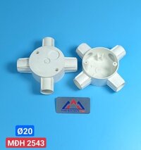 Hộp nối dây Ø20 MPE A240/20/4, rẽ 4 đường màu trắng 	                				 (Mã đặt hàng: 2543)