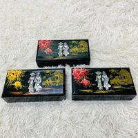 Hộp nữ trang Sơn Mài size 9x18 cm đựng đồ trang sức, vật dụng nhỏ xinh, trang trí, làm quà tặng...
