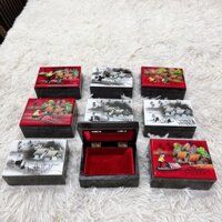 Hộp nữ trang Sơn Mài size 11x7.5x4.5 cm đựng đồ trang sức, vật dụng nhỏ xinh, trang trí, quà tặng