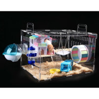 Hộp nuôi chuột Hamster mica trong 1 tầng lắp ghép SIÊU RẺ