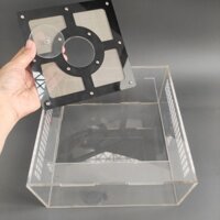 Hộp nuôi nhện, bò sát chất liệu mica đẹp, sang 20x20x15cm O4