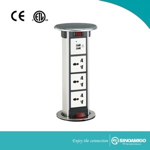 Hộp ổ cắm âm bàn Sino Amigo hình ống STP-1S