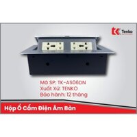 Hộp Ổ Cắm Điện Âm Bàn Họp Desktop Socket Chính hãng TENKO TK-AS06DN Màu Bạc