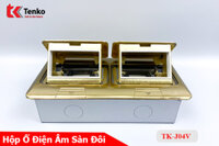 Hộp Ổ Cắm Điện Âm Sàn Thông Dụng Chính Hãng Tenko TK-J04 Màu Vàng
