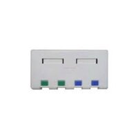 Hộp ổ cắm mạng lắp nổi có màn trập che bụi & bảng nhận diện,2 cổng 2-Port Surface Mount Box with Shutter & Station ID (61* 52 * 21)