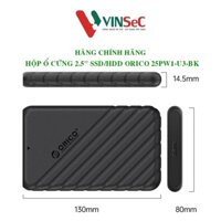 Hộp Ổ Cứng 2.5" SSD/HDD ORICO 25PW1-U3-BK