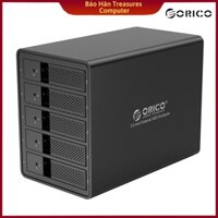 Hộp ổ cứng Orico 9558U3-BK 3.5 5 khe cắm SATA 3 USB 3.0 Type B - Hàng Chính Hãng