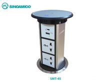Hộp ổ điện âm bàn đảo cao cao cấp sinoamigo SMT-4S  tích hợp sạc không dây mở nắp cảm ứng