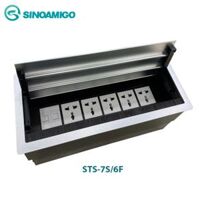 Hộp ổ điện âm bàn sinoamigo STS-7S/6F gồm 12 moduels lật hai bên hàng câo cấp thích hợp cho phòng họp lớn