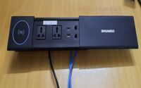 Hộp ổ điện âm bàn sinoamigo STS-SC01-QI-B  nắp trượt mầu đen cao cấp