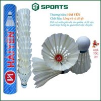 Hộp Ống Cầu Lông Đế Gỗ Hải Yến Xuất Khẩu - Trái Cầu Lông Vũ Trắng - Quả Cầu Lông Vịt Thi Đấu, Luyện Tập