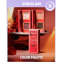 Hộp phấn mắt 4 ô Sheglam, phấn mắt dạng bột có nhũ
