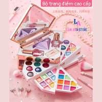 Hộp Phấn Trang Điểm Cho Bé Gái An Toàn Cao Cấp Kèm Búp Bê Lamanh, Hộp Trang Điểm Có Nhạc