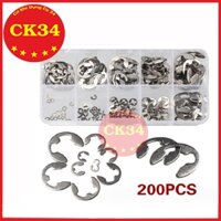 Hộp phanh phe chữ E INOX - Vòng phanh gài trục 200PC