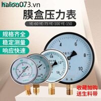 Hộp Phim Đồng Hồ Đo Áp Suất Micro Đồng Hồ Đo Áp Suất YE-100 / 60 Quá Áp Ngăn Ngừa Loại Kappa Áp Suất Nước Đồng Hồ Đo Chân Không