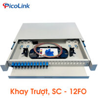 Hộp phối quang 12FO Picolink PL-12TFO-SC, ODF SC lắp tủ rack 19" ODF