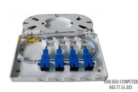 Hộp phối quang 4 cổng, Hộp ODF 4 cổng vỏ nhựa treo tường