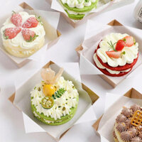 Hộp Phong Cách Bánh Bao Bì Hộp Bánh Cuộn Tiramisu Món Tráng Miệng Nướng Bánh Ngọt Vuông Hộp Bao Bì