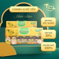 Hộp quà 10 hũ Tổ yến chưng nhân sâm Song Phát cường thân kiện thể cho người ốm người già 70ml
