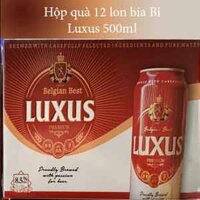 Hộp quà 12 lon bia Luxus của Bỉ nồng độ 8.5%vol lon 500ml x 12 lon nhập khẩu nguyên thùng