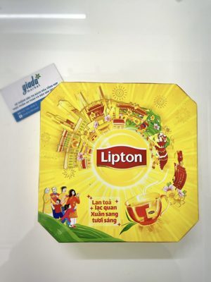 Hộp Quà Bát Giác Trà Nhãn Vàng Lipton 30 Gói