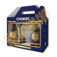 Hộp quà bia Chimay Xanh 9% 4 chai 330ml tặng ly uống bia