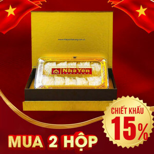 Hộp quà biếu Yến trắng tinh chế thượng hạng 2 100g