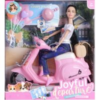 Hộp quà búp bê barbie 30cm fullset,xe máy búp bê hàng đẹp