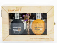 Hộp quà gỗ đôi mật ong hoa hoa chôm chôm và cà phê 189ml