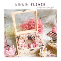hộp quà hoa khô bất tử , hộp quà tông hồng pastel , hộp quà tặng doanh nghiệp ,decor