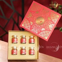 Hộp Quà Hoàng Yến Hồng Ngọc Vuông 6 Hũ Yến Chưng 70ml - Yến Sào Hoàng Yến