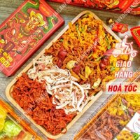 Hộp Quà Kim Cương Mix 4 Vị Thịt Khô (Khô Bò/ Khô Mực Sợi Hấp Dừa/ Khô Heo Tỏi/ Khô Gà)