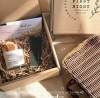 Hộp quà Rustic Nến thơm Handmade gồm Diêm và đèn cao cấp (mua kèm nến)