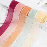 Hộp quà ruy băng ren cao cấp, bánh, ruy băng tuyết hồng, ruy băng DIY thủ công, phụ kiện giữ huy hiệu, băng buộc hoa