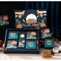 Hộp Quà set Hộp 4 Bánh trung thu truyền thống 180gr Hà Nội Havico Tôn Cù (nhắn tin chọn vị bánh theo set)