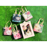 Hộp quả/ Set quà mini nơ cột tóc hoa len kẹp nơ voan hotgirl phù hợp nhiều lứa tuổi