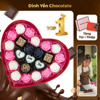 Hộp quà socola valentine, quà tặng chocolate ngày lễ tình nhân,19x3.5cm/M2A/22 viên