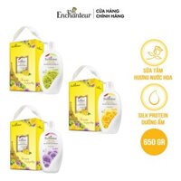 [Hộp quà] Sữa tắm nước hoa dưỡng da Enchanteur Charming/ Sensation/ Delightful 650gr