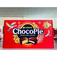HỘP QUÀ TẶNG BÁNH CHOCOPIE 2 VỊ ( TRUYỀN THỐNG VÀ CA CAO)  (kèm túi giấy)