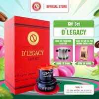 Hộp quà tặng cà phê Cao Cấp D’ Legacy - Copen Coffee  500G kèm phin gốm Bát Tràng - Vị đắng nhẹ, chua thanh, hậu ngọt