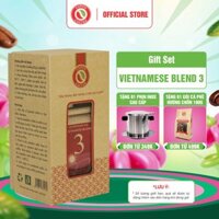 Hộp quà tặng Cà Phê Vietnamese Blend 3 Copen Coffee 250g tặng phin inox cao cấp_ đắng vừa, chua thanh, hậu vị sâu